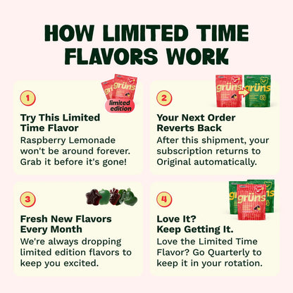 Grüns Superfood Gummies（Raspberry Lemonade）