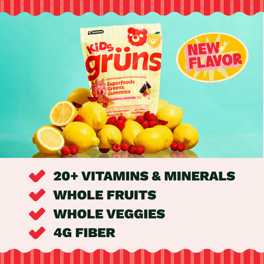 Grüns Kids Superfood Gummies（Raspberry Lemonade）